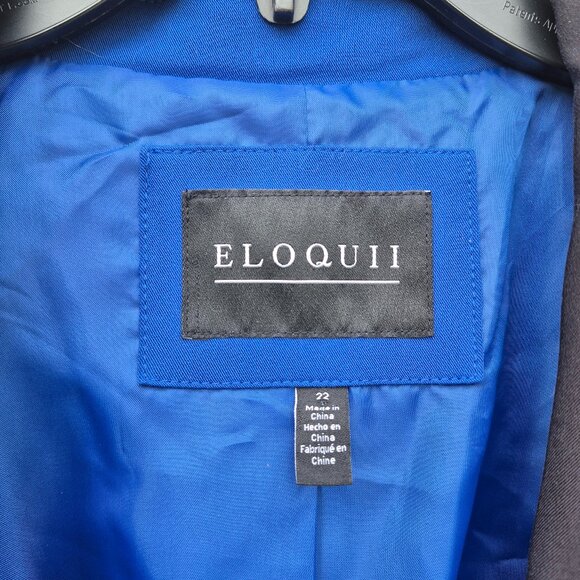NWT Eloquii Cobalt Blue Tuxedo Blazer Size 22 - Picture 13 of 14